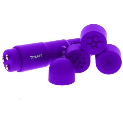 Вибромассажер с насадками Toy Joy Funky Massager (фиолетовый)