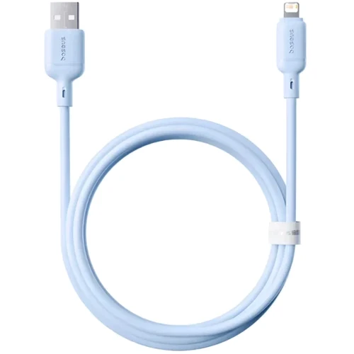 Кабель Baseus USB Cable to Lightning Silky Series 2.4A 1m Blue (P10377702313-00): Длина 1 м