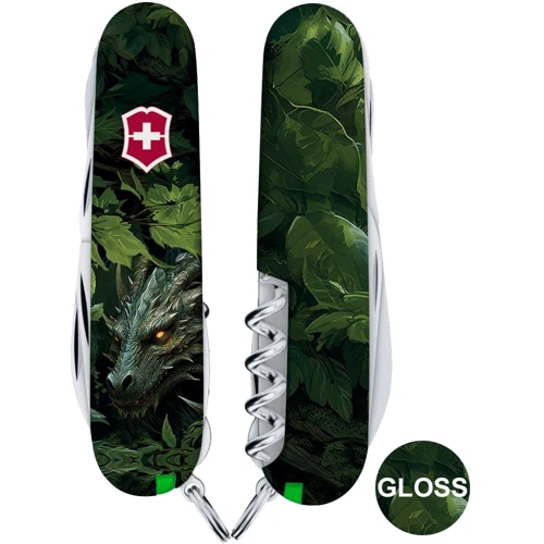 Мультитул Victorinox HUNTSMAN ZODIAC Зеленый деревянный дракон 1.3713.3.Z3240p (Vx13713.3_Z3240p): Количество инструментов 15