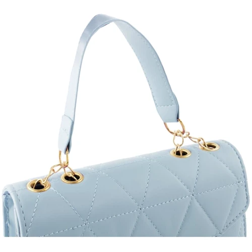 Женская сумка-сэтчел Valiria Fashion голубая (5DETAA8688-5): Тип ручки Плечевой ремень, На цепочке, Короткая ручка