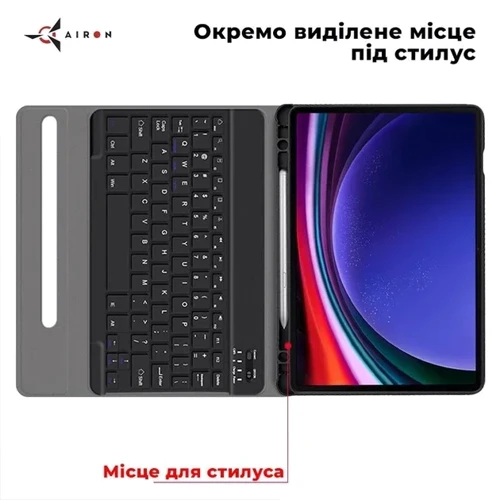 Аксессуар для планшетных ПК AirOn Premium Case Smart Keyboard Black for Samsung X810 Galaxy Tab S9 Plus фото 6