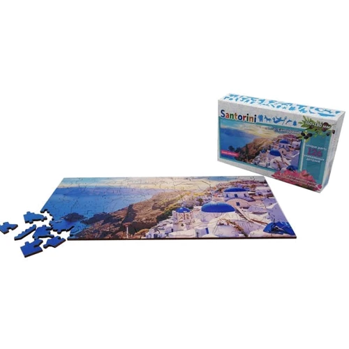 Нескучные игры Фигурный деревянный пазл о.Санторини Travel collection (126 дет.): Вид страны
