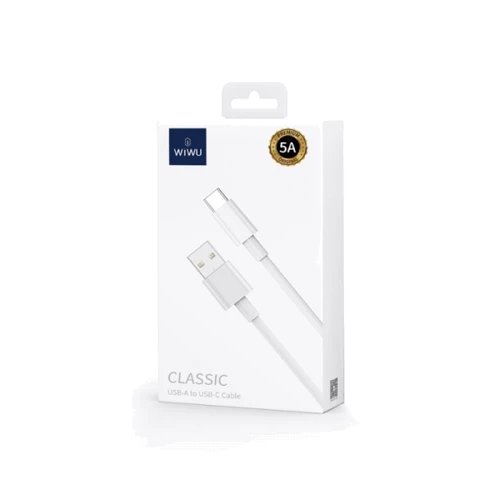 Кабель WIWU USB Cable to USB-C Classic 100W 1.2m White (WI-C007) фото 6
