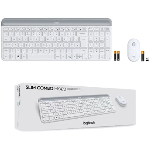 Комплект беспроводной Logitech MK470 Wireless Slim UA Off-White (920-009205) фото 9