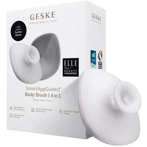 Електрощітка для тіла GESKE Body Brush 4 в 1 White (GK000704WH01)