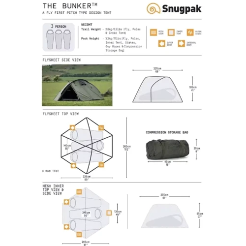 Палатка Snugpak The Bunker IX olive (1568.13.16)