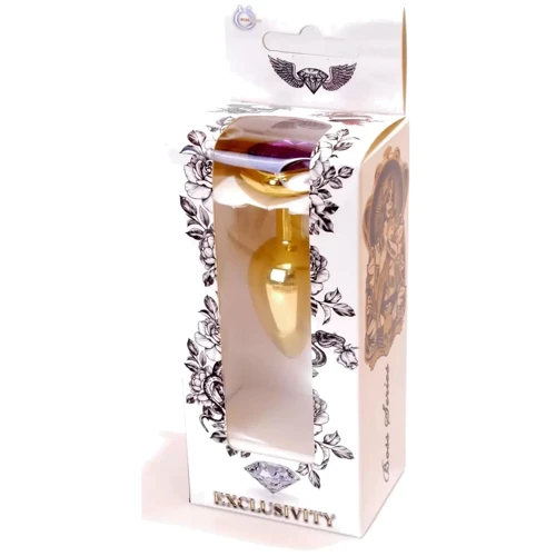 Анальная пробка с кристаллом BOSS of TOYS Boss Series - Jewellery Gold Heart PLUG Purple S, BS6400043