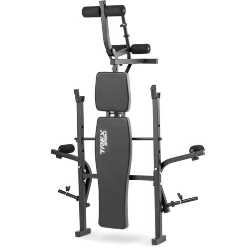 Скамья для жима и пресса Hop-Sport Premium Набор 38 кг со скамьей TX-055 (00-G00000205): Габариты, см 145x123x114