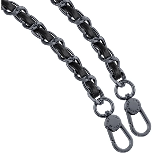 Ремешок для смартфона ArmorStandart Chain link Aged Ruthenium with Black Leather (ARM77035): Цвет черный