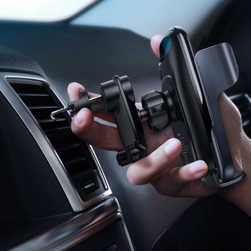 Держатель Baseus Car Holder Air Vent Wireless Charger Milky Way 15W Black (WXHW02-01) фото 6