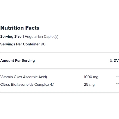 GNC Vitamin C with Citrus Bioflavonoids, Timed-Release, 1.000 mg, 360 Vegetarian Caplets: Тип вітамін C