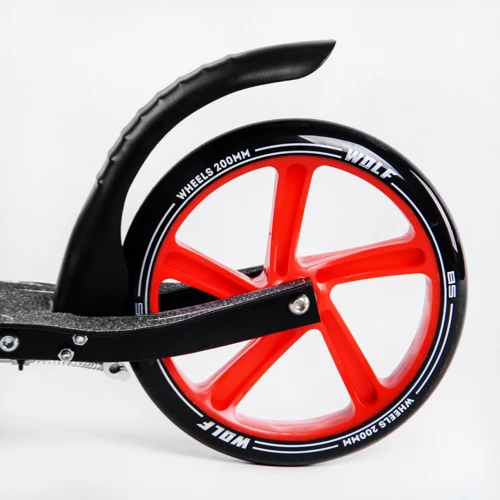 Двоколісний самокат Best Scooter WOLF Black and red (114193): Тип гальма ручной