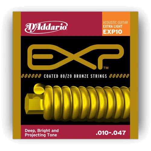 Струна для гитар Струны D`ADDARIO EXP10 EXP 80/20 BRONZE EXTRA LIGHT 10-47: Тип Комплект струн