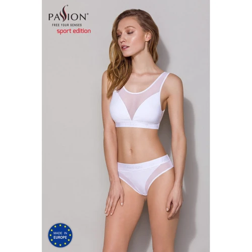 Трусики с прозрачной вставкой Passion PS002 PANTIES white, size S