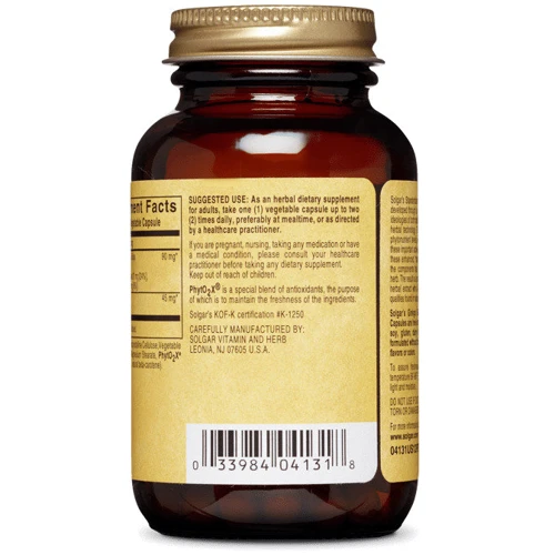 Solgar Ginkgo Biloba Leaf Extract, Standardized Full Potency 180 caps Гинкго Билоба: Пол Унисекс
