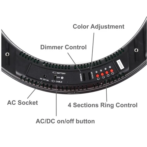 Кільцеве світло Falcon DVR-160TVC LED Ring (32W) фото 8