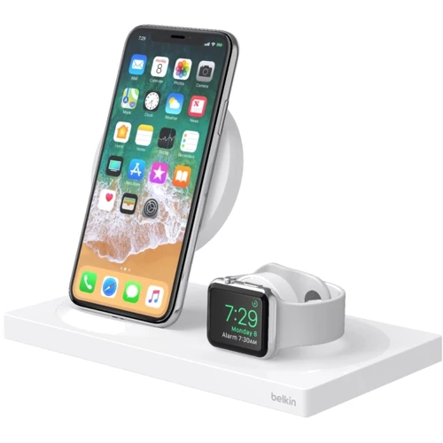 Зарядний пристрій Belkin Wireless Charger Base Station White (F8J234VFWHT-APL) for Apple iPhone and Apple Watch