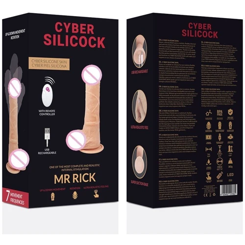 Фаллоимитатор с подвижной головкой и фрикциями CYBER SILICOCK Mr Rick