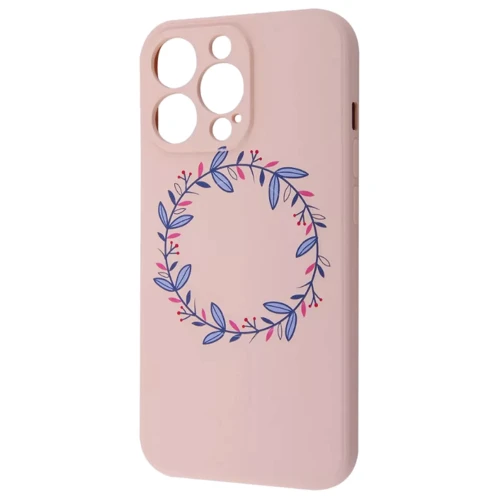 Чехол для iPhone WAVE Minimal Art Case with MagSafe Pink Sand/Wreath for iPhone 13 Pro