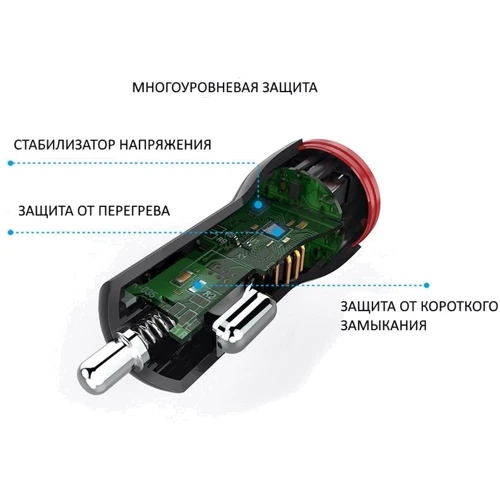 Зарядное устройство ANKER USB Car Charger PowerDrive 2 24W 2xUSB V3 Black (A2310G11) фото 7