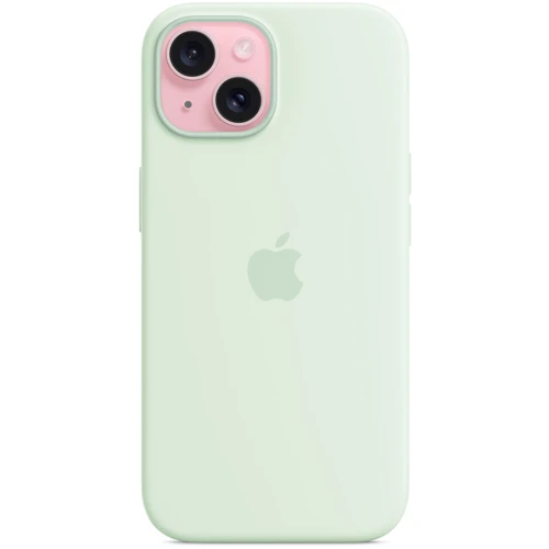 Чохол для iPhone Apple Silicone Case з MagSafe Soft Mint (MWNC3) для iPhone 15: Колір зеленый