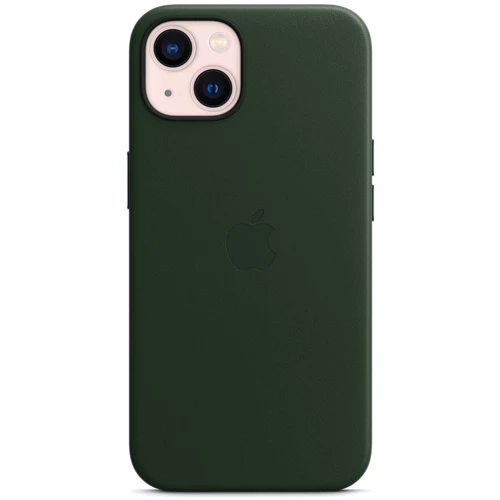 Чехол для iPhone Apple Leather Case with MagSafe Sequoia Green (MM173) for iPhone 13: Тип чехла накладка на заднюю часть