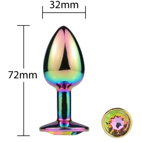 Металлическая анальная пробка MAI Attraction Toys №72 Rainbow