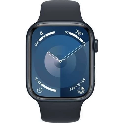 Apple Watch Series 9 45mm GPS Midnight Aluminum Case with Midnight Sport Band - M/L (MR9A3) : Материал корпуса алюминий