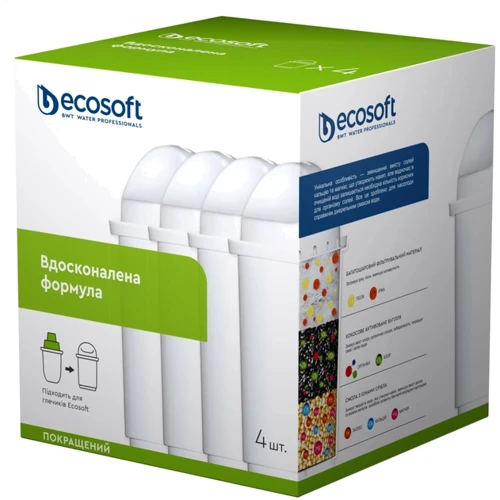 Картридж для фільтрів-глечиків Ecosoft покращені 3+1 шт (4820056801484)