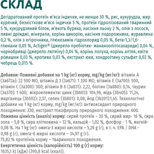 Сухой корм Optimeal Puppies Large Breeds для щенков крупных пород с индейкой 4 кг (4820215366168): Вес упаковки 4 кг