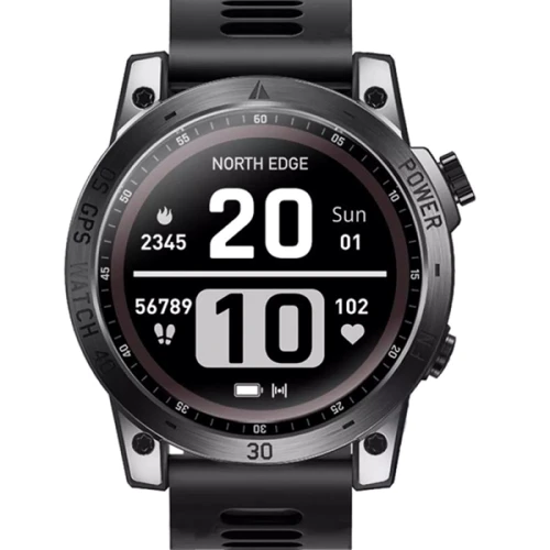 Смарт-часы North Edge Cross Fit 3 Black: Дисплей 1.43" AMOLED (466x466)