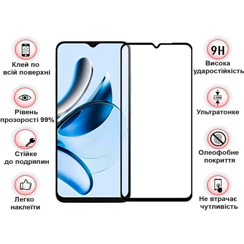 BeCover Tempered Glass Black for Blackview Color 8 (712127)