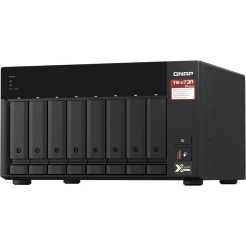 Мережевий накопичувач (NAS) QNAP 8BAY 8GB TS-873A-8G: Слоти для дисків 8 x 2,5" або 3,5" HDD/SSD з інтерфейсом SATA II або SATA III до 144 ТБ