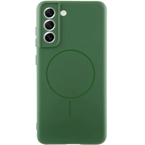 Чохол для телефона Lakshmi Case Silicone Cover Full Camera MagFit Dark Green для Samsung G990 Galaxy S21 FE