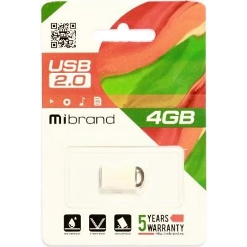 USB-флешка Mibrand 4GB lynx Silver USB 2.0 (MI2.0/LY4M2S): Стандарт USB USB 2.0