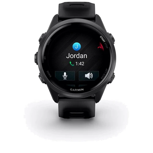 Смарт-годинник Garmin Forerunner 570 42mm Slate Grey Aluminium with Translucent Black/Black Band (010-02970-00): Фітнес-функції Пульсометр, Подсчет калорий, Альтиметр, Шагомер, Секундомер, GPS-модуль, Пульсоксиметр