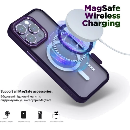Чехол для iPhone ArmorStandart Unit MagSafe Case Purple for iPhone 11 (ARM68875): Материалы поликарбонат и полиуретан