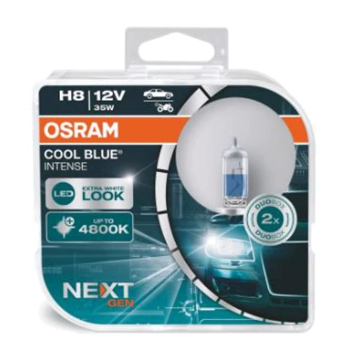 Лампа галогенная Osram H8 12V 35W PGJ19-1 Cool Blue Intense Next Gen +100% 2шт/комп (64212CBN-HCB)