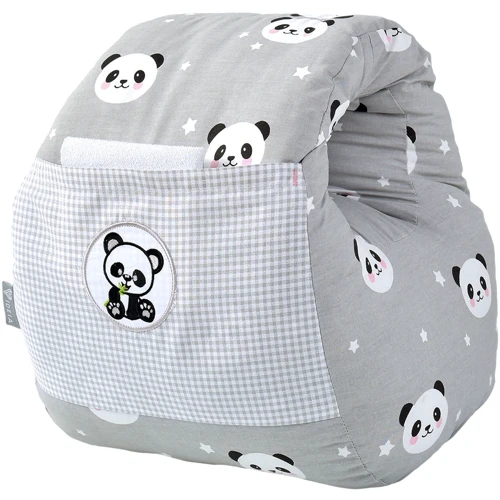Подушка Papaella Mini Панда для кормления, серая, 30х28х30 см (8-31999) фото 5
