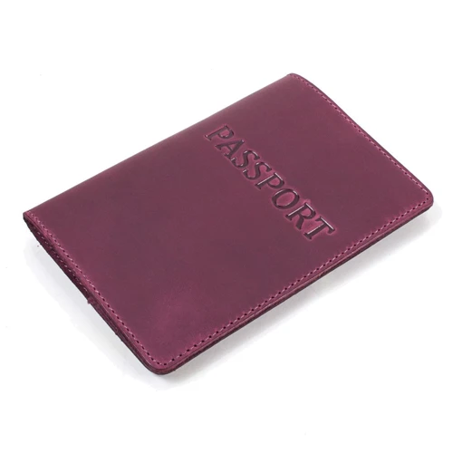 Обложка для документов DNK Leather темно-фиолетовая (DNK-Pasport-Hcol-L): Пол Унисекс