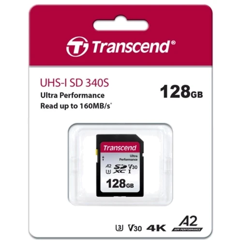 Карта пам'яті Transcend 128GB SDXC C10 UHS-I U3 A2 (TS128GSDC340S): Тип карти SDXC