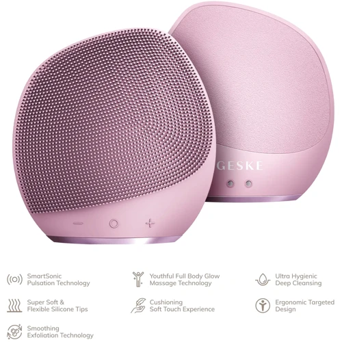 Ультразвуковая щетка для тела и интенсивный пилинг GESKE Sonic Body Brush&Intensive Exfoliator 7в1 pink фото 3
