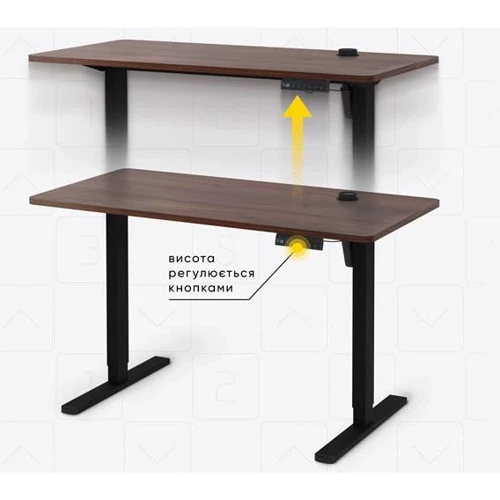 Стіл Mealux PowerDesk Energy Walnut з електрорегулюванням висоти (EVO-201 Energy Walnut/B)