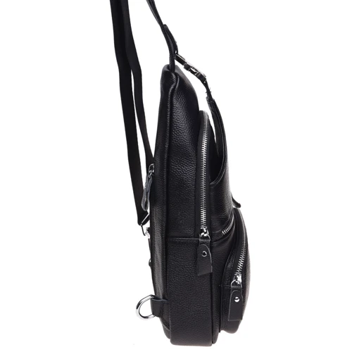 Чоловіча сумка-слінг Borsa Leather чорна (K15026-black): Тип Сумки