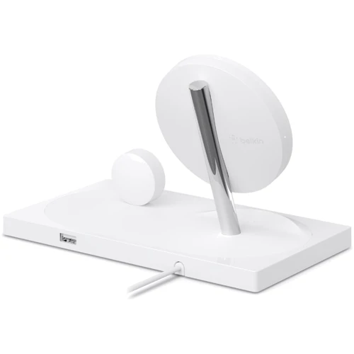 Зарядний пристрій Belkin Wireless Charger Base Station White (F8J234VFWHT-APL) for Apple iPhone and Apple Watch: Тип мережеве, бездротове