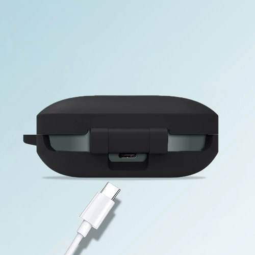 Чехол BeCover Silicon Case Black (712016) for OnePlus Buds Pro 2: Особенности С карабином