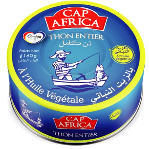 Тунець CAP AFRICA цілий в олії 160 г (6191519600103)