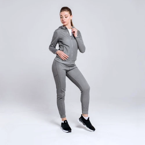 Спортивная толстовка Peak FW67686-BLA 48 серая с капюшоном на молнии: Страна производитель Китай