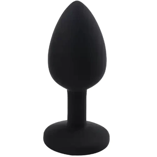 Силиконовая анальная пробка с кристаллом Silicon Black 12 ( размер S ), SKN-SIL-BLACK 12