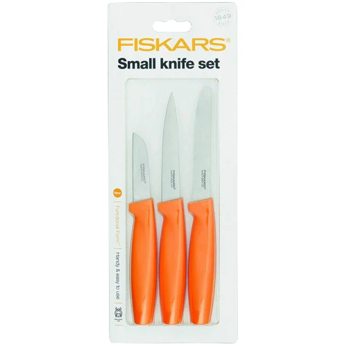 Набір кухонних ножів Fiskars Functional Form для чищення овочів 3 шт. (1014272) фото 5